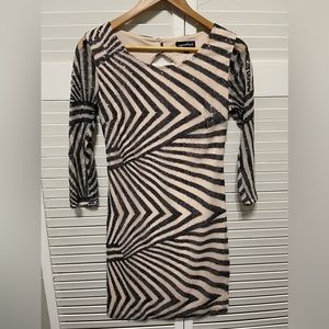 Sequined Striped Dress by Sequin Hearts